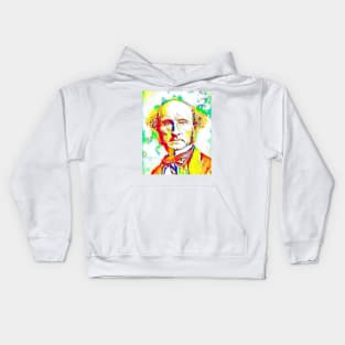 John Stuart Mill Colourful Portrait | John Stuart Mill Artwork 10 Kids Hoodie